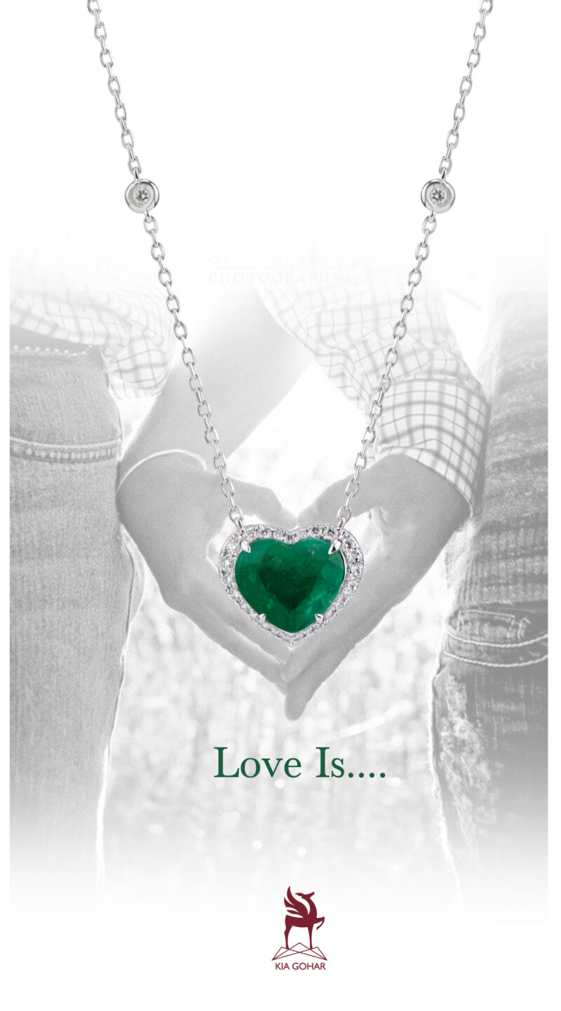 آویز Emerald Heart – Whisper of Love کیاگوهر