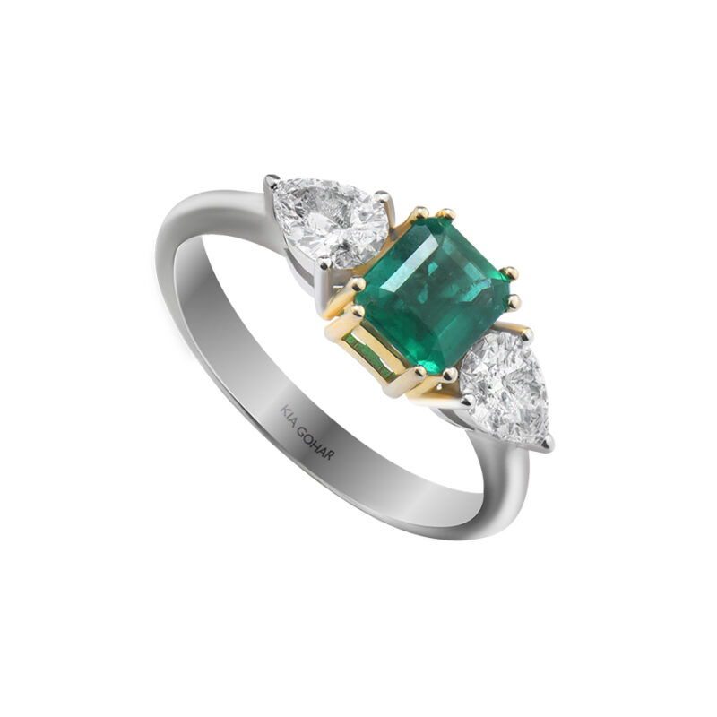 انگشتر زمرد کیاگوهر مدل Emerald Elegance