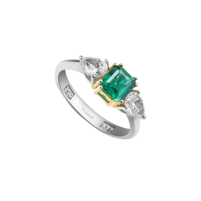 انگشتر زمرد کیاگوهر مدل Emerald Elegance