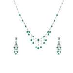 گردنبند و گوشواره جواهر زمرد Emerald Symphony