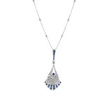 آویز یاقوت و جواهر کیاگوهر مدل Royal Sapphire