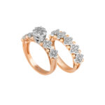 حلقه و پشت حلقه مدل Fleur de Lune