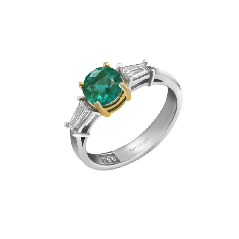 انگشتر زمرد کیاگوهر مدل Emerald Breath
