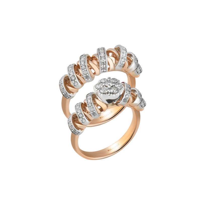 حلقه و پشت حلقه مدل Rose Astrale