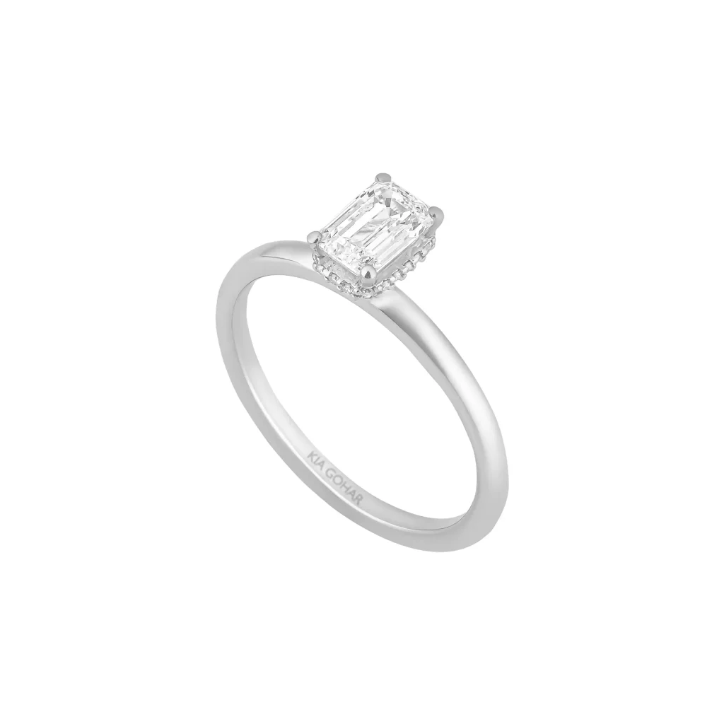 انگشتر سولیتر(تک تخمه) جواهر، کد 2354