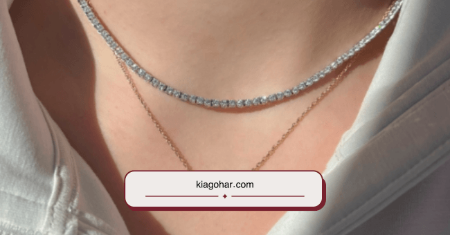 تناسب گردنبند تنیسی با یقه لباس
